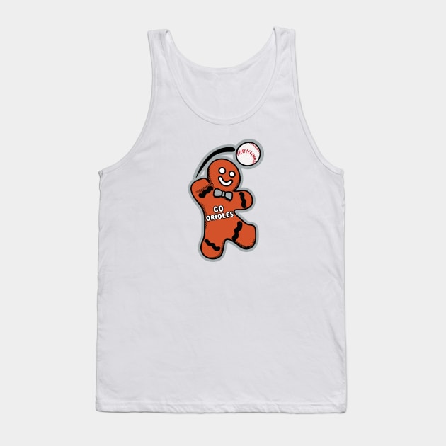 Baltimore Orioles Gingerbread Man Tank Top by Rad Love